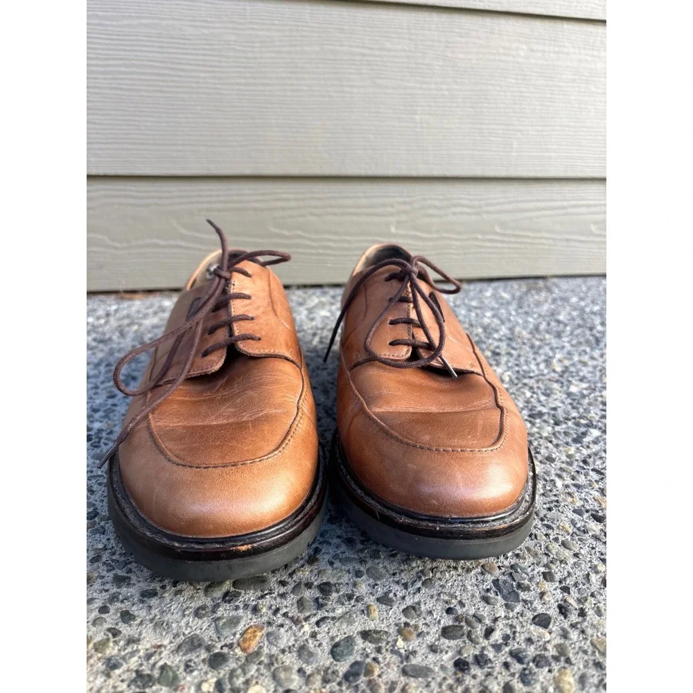 Mephisto Goodyear Welt Mens Light Brown Leather Apron Toe Oxford Shoes US 7‎
